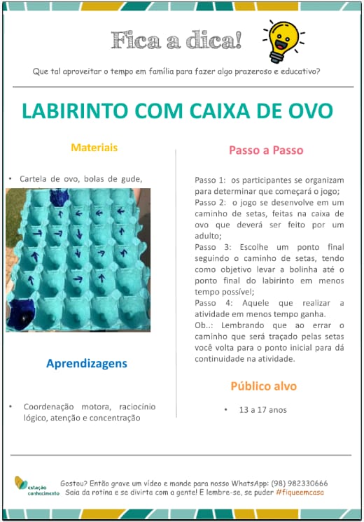 Jogos com caixa de ovos